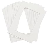 TXXATX 10 Stück Passepartout 20x25 cm Außenmaße Innengröße 12x17 cm Passpartout 1,5 mm Stark Passpartu Passepartout Karton Beige für Bilder