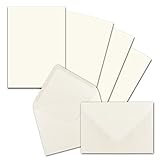 25x Briefpapier-Sets DIN A5 mit C6 Briefumschlägen - Naturweiß - Nassklebung (Weiß) - mattes Schreibpapier mit Kuverts - FarbenFroh by GUSTAV NEUSER