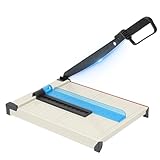 Professioneller Papierschneider für A4/A5/B5, 30,5 cm, 12 Blatt Kapazität, mit Präzisionsraster und Sicherheitsschutz, robuster Papierschneider für Handwerk, Büro, Heimwerker (weiß)
