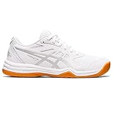 ASICS Damen Upcourt 5 Volleyballschuhe, Weiß/reines Silber, 42 EU