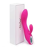 Vibratoren für Sie Klitoris und G-punkt mit Starke Funktion - Adorime Silikon Rabbit Vibrator Analvibrator Dildo Erotik Sexspielzeug für Frauen und Paare mit 7 Vibrationsfrequenz