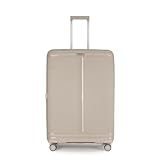 Stratic Straw T Hartschalen-Koffer Trolley Koffer groß Reisekoffer, nachhaltig, 4 Rollen, erweiterbar, TSA-Schloss (Größe L, Sand)