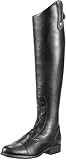 Reitstiefel Damen, Retro Reiterstiefel aus PU-Leder mit Schnürung, Lange Stiefel für Pferdesport, Training & Anfänger, Rutschfest & Wasserdicht (Schwarz,40)