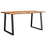 vidaXL Esstisch Baumkante 160x80x75 cm Massivholz Akazie