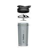 Rockitz Premium Protein Shaker 500ml - erstklassige Mischfunktion mit Infusion Sieb - für super cremige Fitness Eiweiß Shakes, Proteinshake Becher,Schwarz | Grau