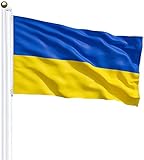 Ukraine Flagge Ukrainische Flagge Fahne Ukraine Klein 90 x 150cm Länderflagge aus Wetterfestem Material TOP Qualität