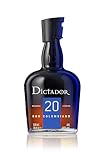 DICTADOR D20 700 ml Spirituosen aus Kolumbien 40% Vol Geschenkidee Aromatischer Carribean Rum 7-20 Jahre | 1er Pack + Gift Box