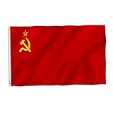 XJKLBYQ Flagge der Sowjetunion, Union der Sowjet -Sozialistischen Republiken Nationalflaggen, große Nationale kommunistische Banner -Landflagge -Dekoration - 36x60 Zoll