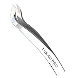 THRAU Nagelhautzange Pro, Präzision Nagelhaut Pinzette für Maniküre und Pediküre,Nagelknipser aus Edelstahl Nagelhautschere Nagelhautschneider für Fußnägel Profi Nagelpflege