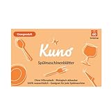 Kuno Spülmaschinen Blätter – 60 Spülgänge – Ultra-saubere Reinigung ohne Plastik – Vegan & biologisch abbaubar – Frischer Duft – Für alle Spülmaschinen geeignet (1)