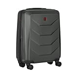 WENGER Prymo Carry-On Hartschalenkoffer, Handgepäck, Trolley, 36 (43) l, Sicherheitsschloss, Damen Herren, Reisen Urlaub, Anthrazit, 653635