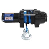 Elektrischer Seilwinde Elektrowinde 12V Winde 4500 Pfund Elektrische UTV-Winde 15 m Seil mit Drahtlose Fernbedienungen, Sperrfunktion Elektrischer Winde für ATV, UTV, SUV, Pickup und Geländefahrzeug