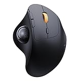 ProtoArc EM04 Kabellose Trackball Maus Bluetooth, 2.4GHz wiederaufladbare ergonomische Maus, 5 DPI einstellbar, Daumensteuerung, Multi-Geräte, für PC, iPad, Mac, Windows
