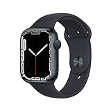Apple Watch Series 7 (GPS, 45MM) - Mitternachts-Aluminiumgehäuse mit Mitternachts-Sportarmband (Generalüberholt)
