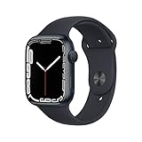 Apple Watch Series 7 (GPS, 45MM) - Mitternachts-Aluminiumgehäuse mit Mitternachts-Sportarmband (Generalüberholt)