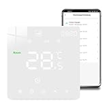 Arpokcoe WiFi Thermostat Fussbodenheizung für Wasser,Raumthermostat Fußbodenheizung WiFi Programmierbar,Tuya Thermostat Heizung mit Alexa, Google Home,Weiß,90-240V
