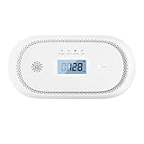 SECAIR Kohlenmonoxid Melder 10 Jahre Sensor CO-Melder mit LCD-Display und austauschbarer 2-Jahres Batterie Tragbar Co Warner für Kamin Ofen (Stand Alone Gerät)