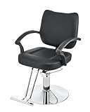 CO-Z Friseurstuhl Schwarz 45-60 cm Höhenverstellbare Friseurstühle Barber Stuhl 360° Drehbar Frisörstuhl 250KG Barberstuhl für Friseursalon Frisörladen Barbershop