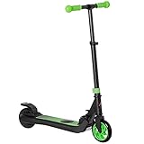 HOMCOM E-Scooter Elektro Scooter 120W Motor 6 km Reichweite max. 8 km/h Elektroroller Belastung bis 50kg, E Roller für ab 6 Jahren Grün+Weiß