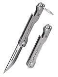 TIKIDESIGN TKK2 Mini Titan Taschenmesser mit Flaschenöffner, Mini EDC Klappmesser, faltbares Utility Knife Allzweckmesser für Männer, EDC Pocket Tool Camping Accessoire für Outdoor