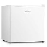 Comfee RCD50WH2(E) Mini Kühlschrank / 43L Kühlbox mit Eisfach/Kühlschrank Klein für Zimmer & Büro/Schnelle Kühlung in der Chiller Box/Temperaturregelung/Verstellbare Füße / 80 kWh/Jahr/Weiß