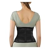 GTOULHH Bauchgürtel Taillentrainer-Gürtel Zur Haltungskorrektur, Unterstützung Des Unteren Rückens, Atmungsaktive Lendenwirbelstütze Für Die Fitness Bauchweg(Black,M)