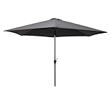 Doppler City Balkonschirm 300cm in Anthrazit I runder Sonnenschirm mit Kurbel & 3-fach verstellbarer Sonnenschirm für Balkon & Terrasse I Schirm mit Kurbel