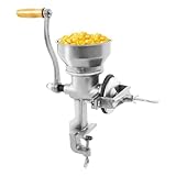 Getreidemühle Manuell, Kornquetsche, Handmühle Getreide, Handkaffeemühle, Einstellbare Grobheit Getreide Mühle mit C-förmigen Klemme für Nüsse, Getreide und Gewürze usw