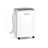 COLAZE Luftentfeuchter, 12L/24h Luftentfeuchter Elektrisch, Geeignet für Raumgrößen bis zu 120m³(30m²), Leiser Entfeuchter mit Digitalanzeige, Raumentfeuchter für Keller Schlafzimmer Bad