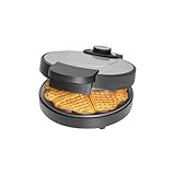 Bomann® Waffeleisen mit Ø 18cm antihaftbeschichteter Backfläche | Waffeleisen Herzform | mit stufenlos einstellbaren Bräunungsgrad & Backampel | Waffle Maker mit Edelstahleinlage | 1000W | WA 1365 CB