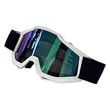 Opilroyn Reitbrille – Anti-UV-Anti-Rutsch-Renn-Skibrille, Anti-Beschlag-Motocross-Reitbrille für Herren und Damen, gepolstert, staubdicht, Off-Road-Brille für Erwachsene und Jugendliche