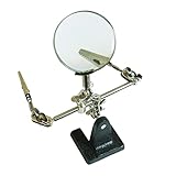 Silverline 633830 Dritte Hand mit Lupe 63 mm, 2,5-fache Vergrößerung