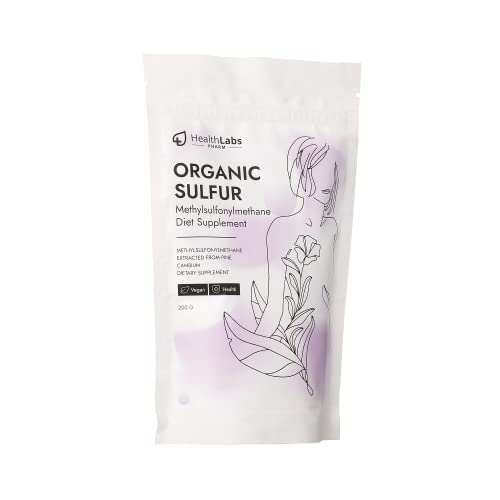 HerbalsOne MSM Pulver “Organic sulfur” 200 g - Vegane Schwefelpulver - MSM schwefel - Methylsulfonylmethan für Gelenke, Haut, Haare & Nägel