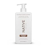 Native Shampoo für Frauen & Männer - ohne künstliche Duftstoffe oder Mineralöle - Kokosnuss- & Vanille-Duft - feuchtigkeitsspendendes Shampoo - gibt dem Haar sanften, gesunden Glanz - 1 x 487 ml