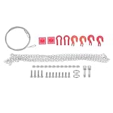 Jonlaki 1/10 RC -Anhängerkette, RC -Schlepptau -LKW -Anhängerkette 1/10 RC -Zubehör mit Schleppseil Universal Anhängerkette für 1/10 RC CAR SCX10 D90 CC01/
