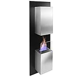 RS Trade® Exclusive Kreta Bioethanol Heizung Indoor Wandkamin Tischkamin Standkamin Ofen Edelstahl Deko Feuerstelle Feuersäule Feuerkorb