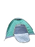 Outdoorzelt 3-4 Personen Campingzelt Wurfzelt Zelt grün orange 200x200 cm Neu