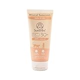 Suntribe Mineralische Baby & Kinder Bio-Sonnencreme LSF 30/100 ml, Parfümfrei - 100% Natürlich & Riffsicher, Nanofreies Zinkoxid, Wasserfest - 'Beste Mineralische Sonnencreme' (The Independent)