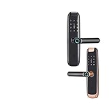 Kompatibel mit elektronischem WiFi-Türschloss mit biometrischem Fingerabdruck/Smartcard/Passwort/Schlüsselentriegelung/USB-Notladung (Farbe: 240 x 22 (3085), Einsteckschloss-Größe: Schwarz)