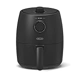 BELLA 2 L Manual Air Fryer Oven and 5-in-1 Multicooker with Removable Nonstick and Dishwasher Safe Crisping Tray and Basket, 1200 Watt Heating System, Matte Black