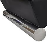 [Produkt: Finlon Chaiselongue, schwarzes Kunstleder, ergonomischer, verstellbarer Chaiselongue]-Schwarz