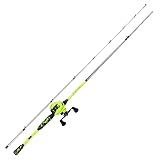 Sougayilang ZJJ Baitcaster-Ruten- und Rollenset, IM7 Graphit 2-teiliger Bait Casting Ruten mit Edelstahlführungen, 7.2:1 Magnetbremse Baitcaster Rollen für Salzwasser Süßwasserfischen-18R