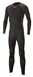 Alpinestars Ride Tech Lite 1-teiliger Unteranzug, Motorrad Unterwäsche für Herren und Damen, Funktionsunterwäsche, Atmungsaktiv, Strapazierfähig, Schwarz/Rot, XL-XXL