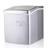 GaRcan Eismaschine, leise, kleine Eiswürfelmaschine, 12 kg in 24 Stunden, 3 Eiswürfelgrößen, 9 Eiswürfel, fertig in 8 13 Minuten, 2 l