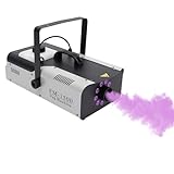 1500W Nebelmaschine 9 x 3 Watt RGB LED,Partylicht Rauchmaschine mit Fernbedienung,Hohes Nebelvolumen für Zuhause Party Hochzeit DJ Show Bühne Lichter