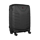 WENGER Pegasus Large Hartschalenkoffer mit 4 Rollen, Trolley, Groß, 99 (115) l, Sicherheitsschloss, Damen Herren, Reisen Urlaub, Schwarz, 610849