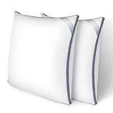 BedStory Kopfkissen 80x80, 2er Set Waschbare Kissen aus Mikrofaser, 1500g Stützendes, Atmungsaktives Pillow, Geeignet für Seitenschläfer, Rückenschläfer und Bauchschläfer, Weiß
