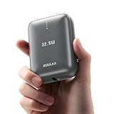 Kuulaa Power Bank, 22.5W Mini Powerbank 10000mAh Klein Aber Stark, PD & QC 3.0 USB C Power Bank Externe Handyakkus Schnelles Aufladen Kompatibel mit iPhone, Samsung, Huawei, Xiaomi usw(Gray)