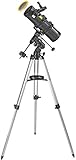 BRESSER Teleskop Spica 130/1000 EQ3 - Spiegelteleskop mit Smartphone-Adapter & Sonnenfilter