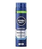 NIVEA MEN Protect & Care Rasiergel (200 ml), Schutz und Pflege für eine sanfte Rasur, hautschonendes Rasiergel für Männer mit Aloe Vera und Panthenol